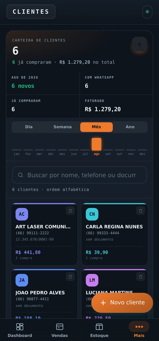 Tela: Cadastrar clientes